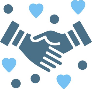 El sıkışma Kabartması İki Renk Simgesi