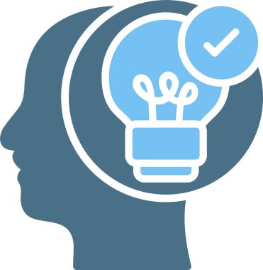 İlham Kabartması İki Renk Simgesi