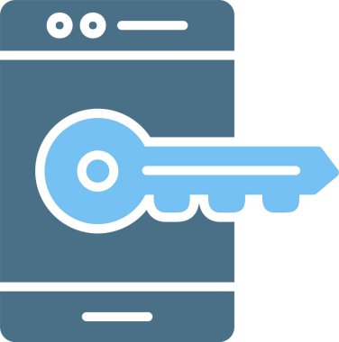 Anahtar Kabartma İki Renk Simgesi