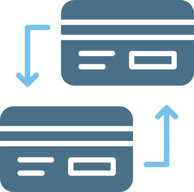 Para Değişimi Kabartması İki Renk Simgesi