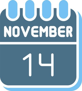 14 Kasım Glyph İki Renk Simgesi