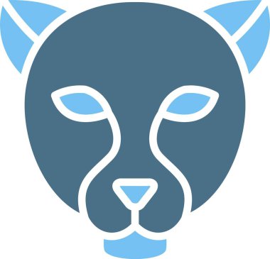 Panter Kabartması İki Renk Simgesi