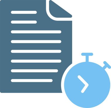 Zamanlayıcı Kabartması İki Renk Simgesi