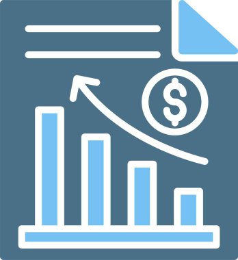Çubuk Grafik İki Renk Simgesi