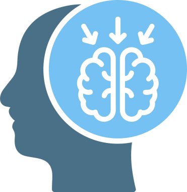 Beyin Fırtınası Kabartma İki Renk Simgesi