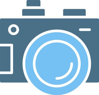 Kamera Kabartması İki Renk Simgesi