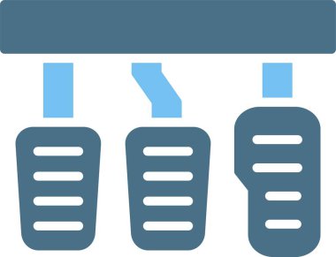 Araba Pedalları İki Renk Simgesi