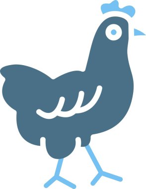 Tavuk Kabartması İki Renkli Simge