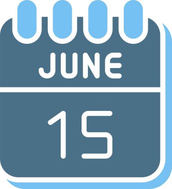 15 Haziran Glyph İki Renk Simgesi