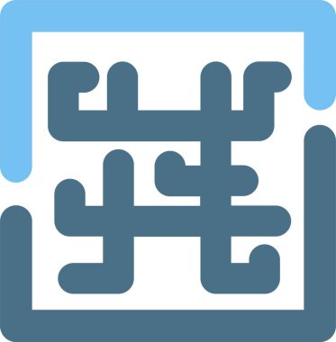 Labirent Kabartma İki Renk Simgesi