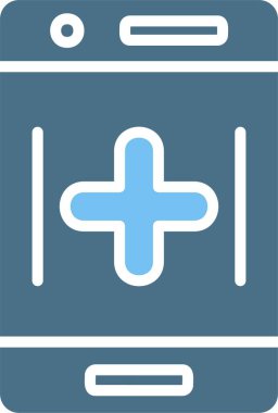 Telefon Kabartması İki Renk Simgesi