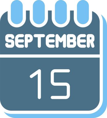 15 Eylül Glyph İki Renk Simgesi