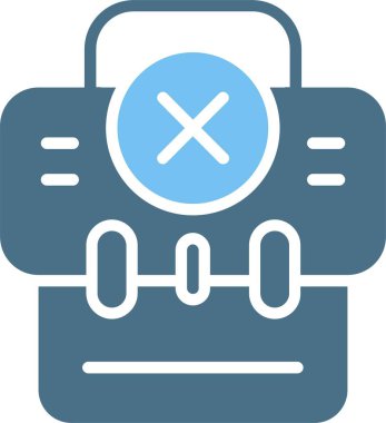 İşsizlik Kabartması İki Renk Simgesi