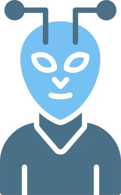 Uzaylı Kabartması İki Renk Simgesi