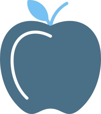 Elma Kabartması İki Renk Simgesi