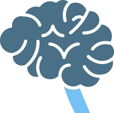 Beyin Kabartması İki Renk Simgesi