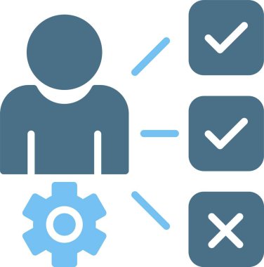 Karar İşaretleyici İki Renk Simgesi