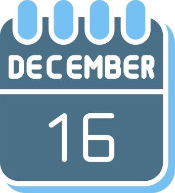 16 Aralık Glyph İki Renk Simgesi