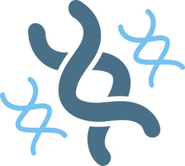 DNA ipliği iki renk simgesi simgesi