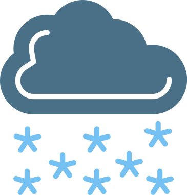 Kar yağışı Kabartması İki Renk Simgesi