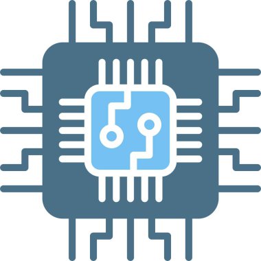 Çip Kabartma İki Renk Simgesi