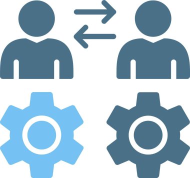 İşbirliği Sembolü İki Renk Simgesi