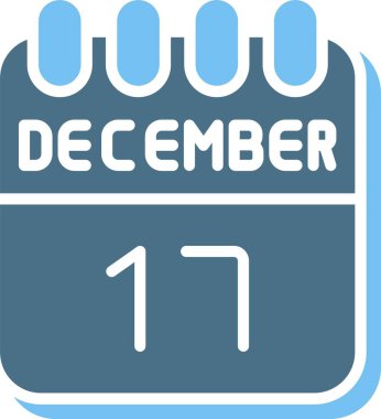 17 Aralık Glyph İki Renk Simgesi