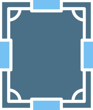 Çerçeve Kabartma İki Renk Simgesi