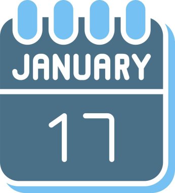 17 Ocak Glyph İki Renk Simgesi