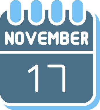 17 Kasım Glyph İki Renk Simgesi