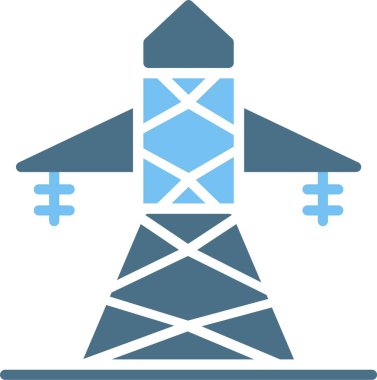 Elektrik Kulesi Kabartma İki Renk Simgesi