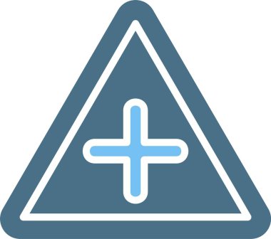 Hastane Kabartması İki Renk Simgesi