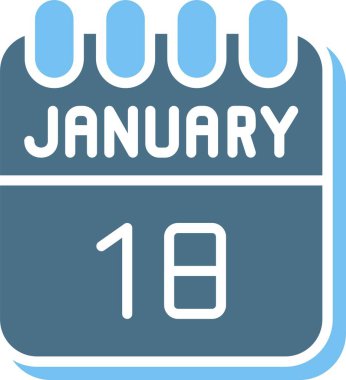 18 Ocak Glyph İki Renk Simgesi