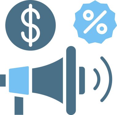 Megafon İki Renk Simgesi