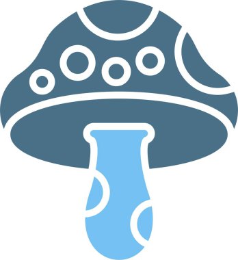 Mantar Kabartması İki Renk Simgesi