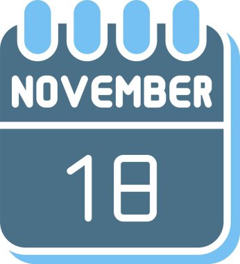 18 Kasım Glyph İki Renk Simgesi