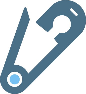 Güvenlik Pimi Sembolü İki Renk Simgesi