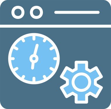 Web Hızı Trafik Kabartması İki Renk Simgesi