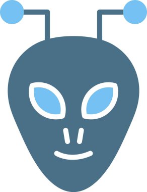 Uzaylı Kabartması İki Renk Simgesi