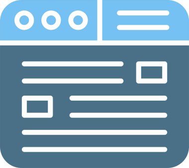 Tarayıcı Kabartması İki Renk Simgesi