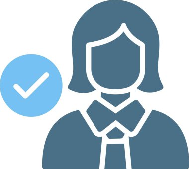 Aday Kabartma İki Renk Simgesi