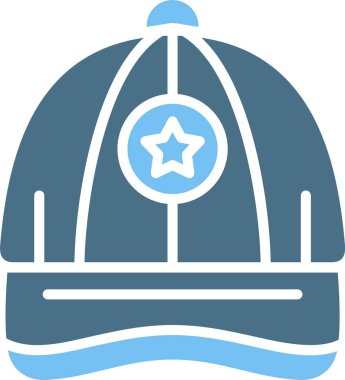 Cap Kabartma İki Renk Simgesi