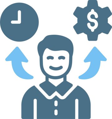 Verimlilik Kabartması İki Renk Simgesi