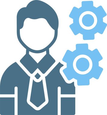 Yönetim Kabartması İki Renk Simgesi