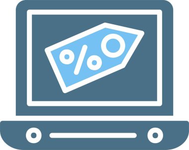 Kabartma İndirimli Kabartma İki Renk Simgesi