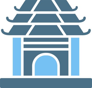 Pavilion Kabartma İki Renk Simgesi