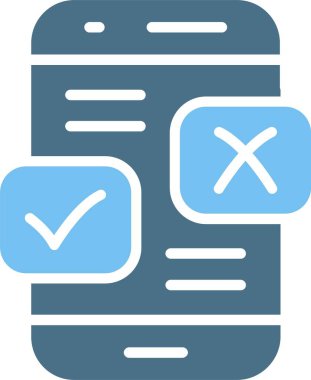 Evet ya da Hayır İki Renk Simgesi