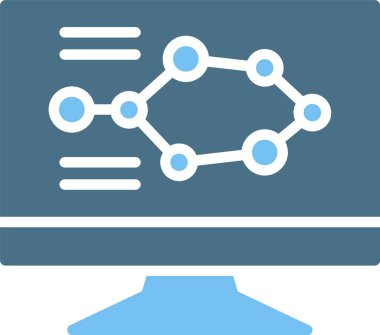 Biyoenformatik Kabartma İki Renk Simgesi