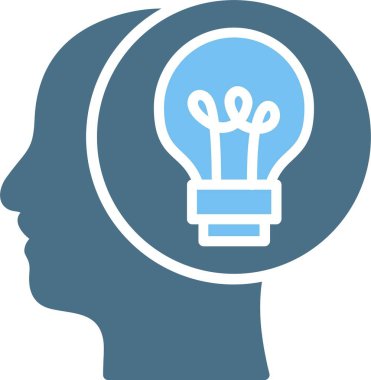 Ampul Kabartması İki Renk Simgesi