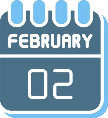 22 Şubat Glyph İki Renk Simgesi